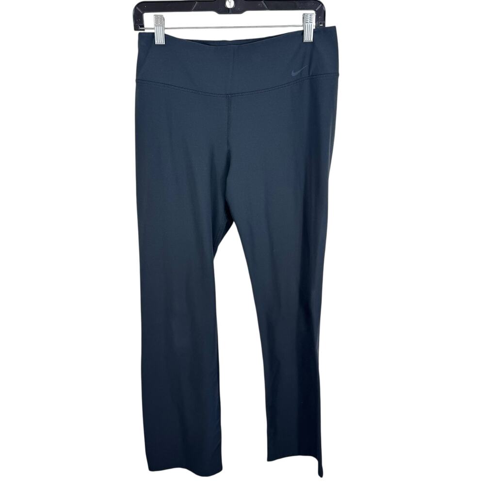 Nike Dri-Fit Black Straight Leg Mid‎ Rise Athletic Pull On Leggings Large Long